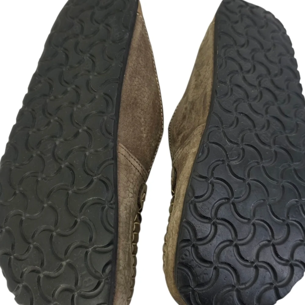 Birkenstock Papillio Leather Tassel Slide Mule Moccasin Shoes Sandal Brown Sz 39 - Picture 10 of 15